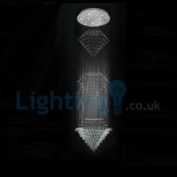Moderný súčasný luster Závesné svietidlo na zapustenú montáž Crystal Rain Drop Light