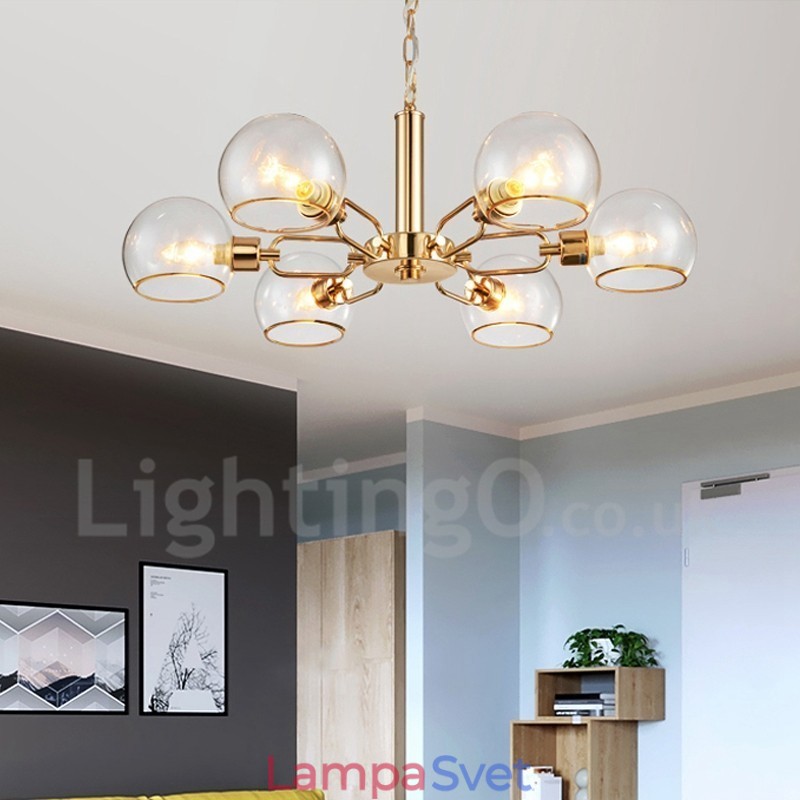 6 svetiel Nordic Postmodern Creative Glass Luster Magic Bean