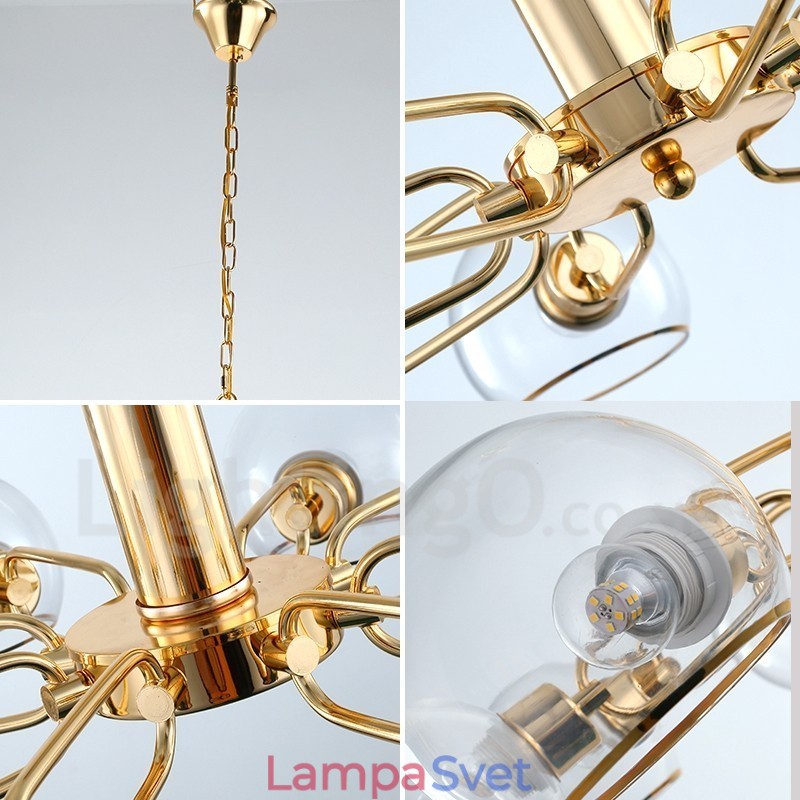 6 svetiel Nordic Postmodern Creative Glass Luster Magic Bean
