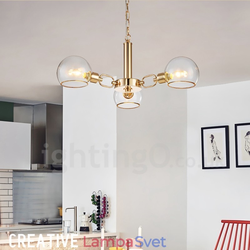 3 svetlá Nordic Postmodern Creative Glass Luster Magic Bean