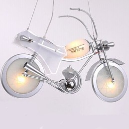 Lampa na motorku Kreslené osvetlenie Chlapčenská lampa Detské lampy
