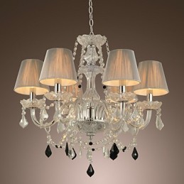 Luster Crystal Luxury Modern 1 Tiers Living 6 Lights