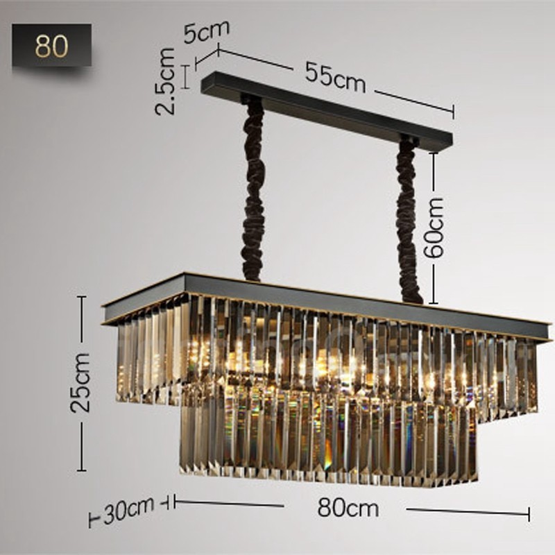 Retro Crystal Pendant Light Cafe Výstavná sieň