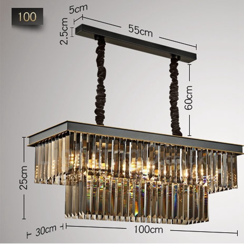 Retro Crystal Pendant Light Cafe Výstavná sieň