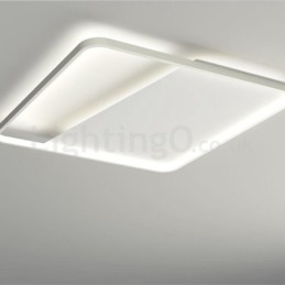 Moderné minimalistické ultra tenké 5 cm hliníkové štvorcové zapustené stropné svietidlá
