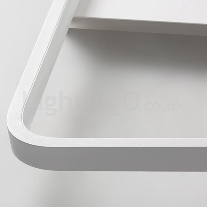 Moderné minimalistické ultra tenké 5 cm hliníkové štvorcové zapustené stropné svietidlá