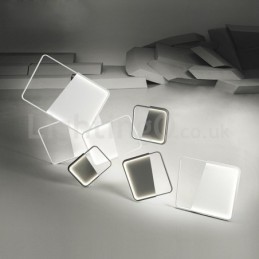 Moderné minimalistické ultra tenké 5 cm hliníkové štvorcové zapustené stropné svietidlá