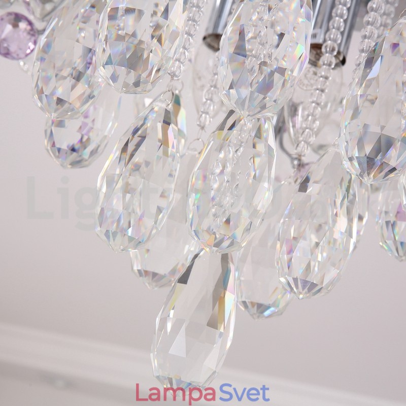 Luxusné okrúhle krištáľové zapustené stropné svietidlá