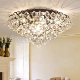 Súčasné okrúhle krištáľové zapustené stropné svietidlá 30 cm 55 cm