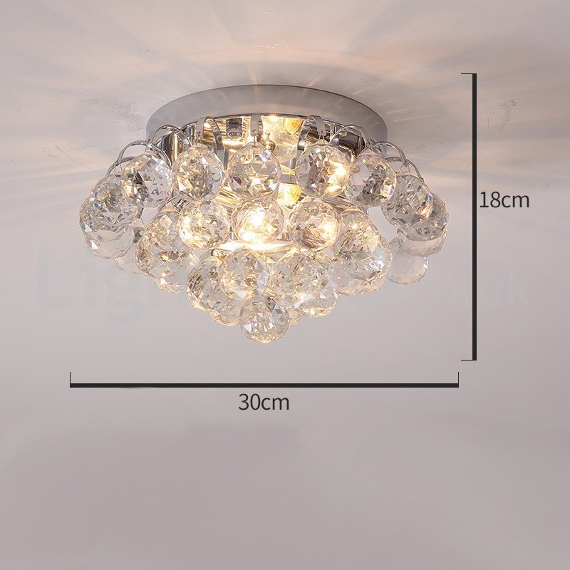 Súčasné okrúhle krištáľové zapustené stropné svietidlá 30 cm 55 cm