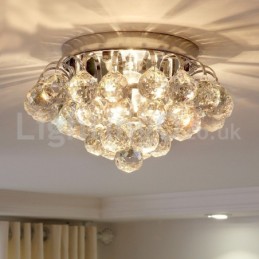 Súčasné okrúhle krištáľové zapustené stropné svietidlá 30 cm 55 cm