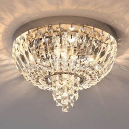 Súčasné vynikajúce okrúhle krištáľové stropné svietidlá so zapustenou montážou