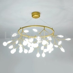 Luxusný post moderný okrúhly luster Fireflies