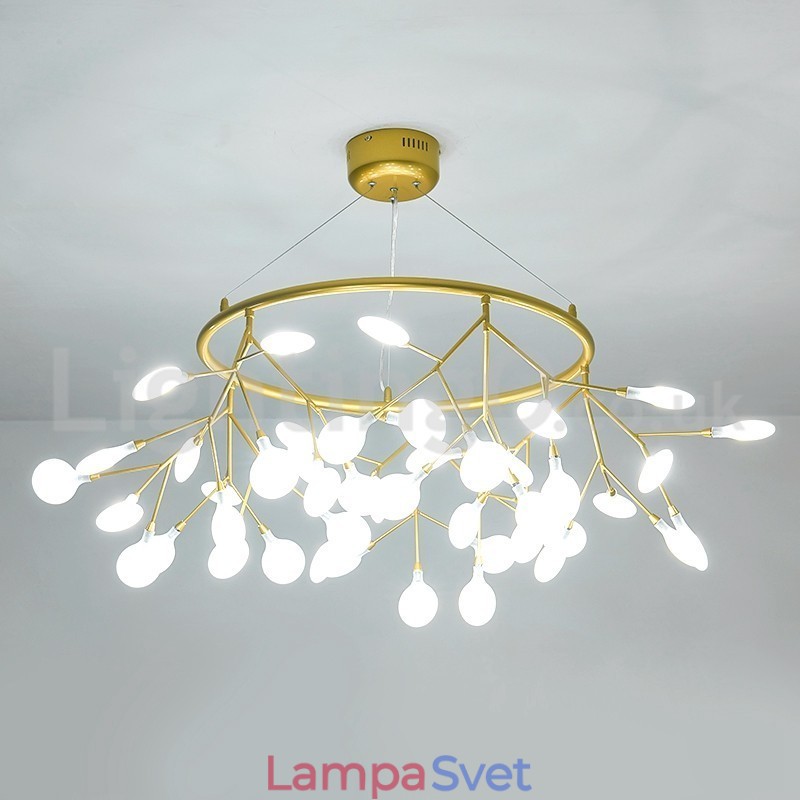 Luxusný post moderný okrúhly luster Fireflies