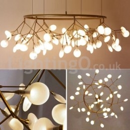 Luxusný post moderný okrúhly luster Fireflies