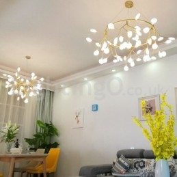 Luxusný post moderný okrúhly luster Fireflies