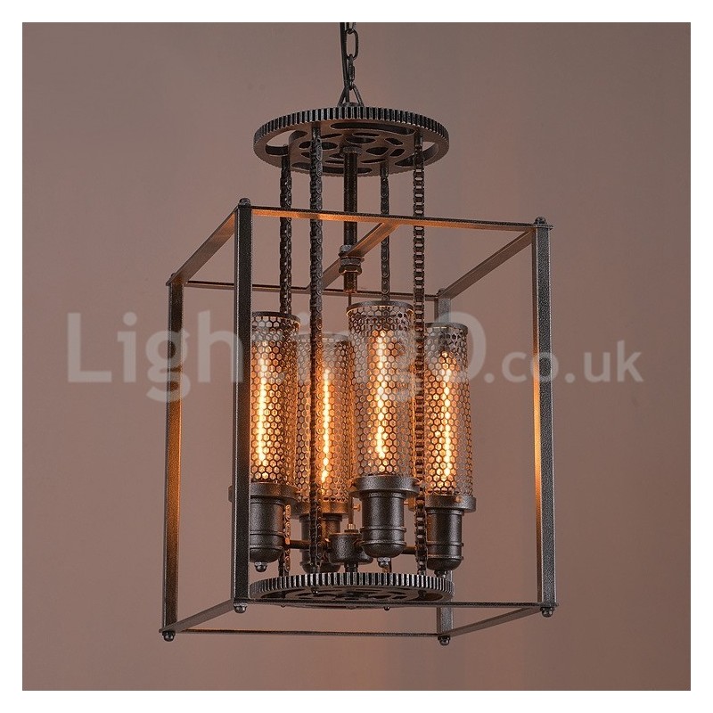 Retro kaviareň s príveskom Iron Gear Light
