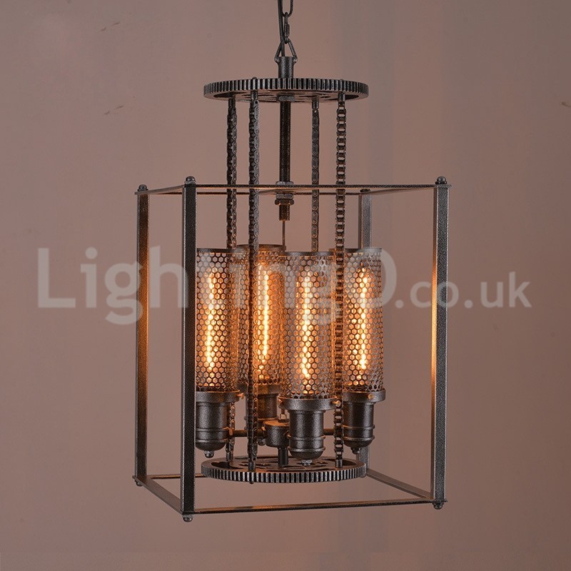 Retro kaviareň s príveskom Iron Gear Light