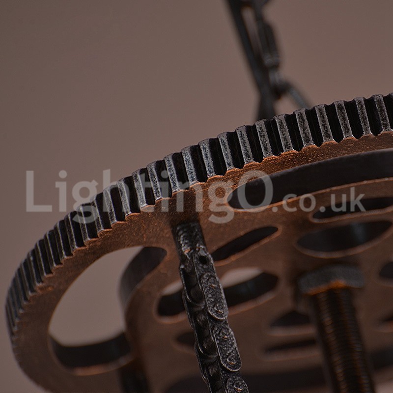 Retro kaviareň s príveskom Iron Gear Light
