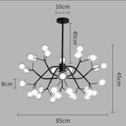 Luster Magic Bean v severskom štýle Malý luster z číreho priehľadného skla Bubble Ball