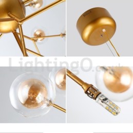 Nordic Postmodern Molecular Bubble Luster Sklenený luster