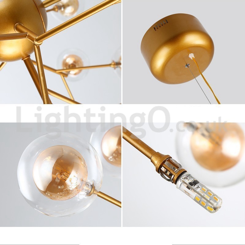 Nordic Postmodern Molecular Bubble Luster Sklenený luster