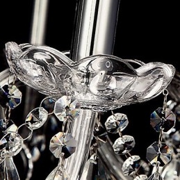 Luxusný 6 svetielkový luster so sviečkou