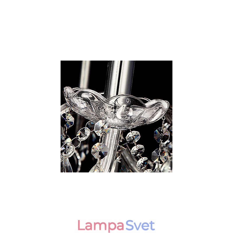 Luxusný 6 svetielkový luster so sviečkou