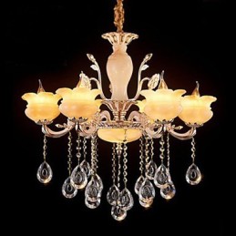 Jade Crystal Závesná lampa Candle Style Luster