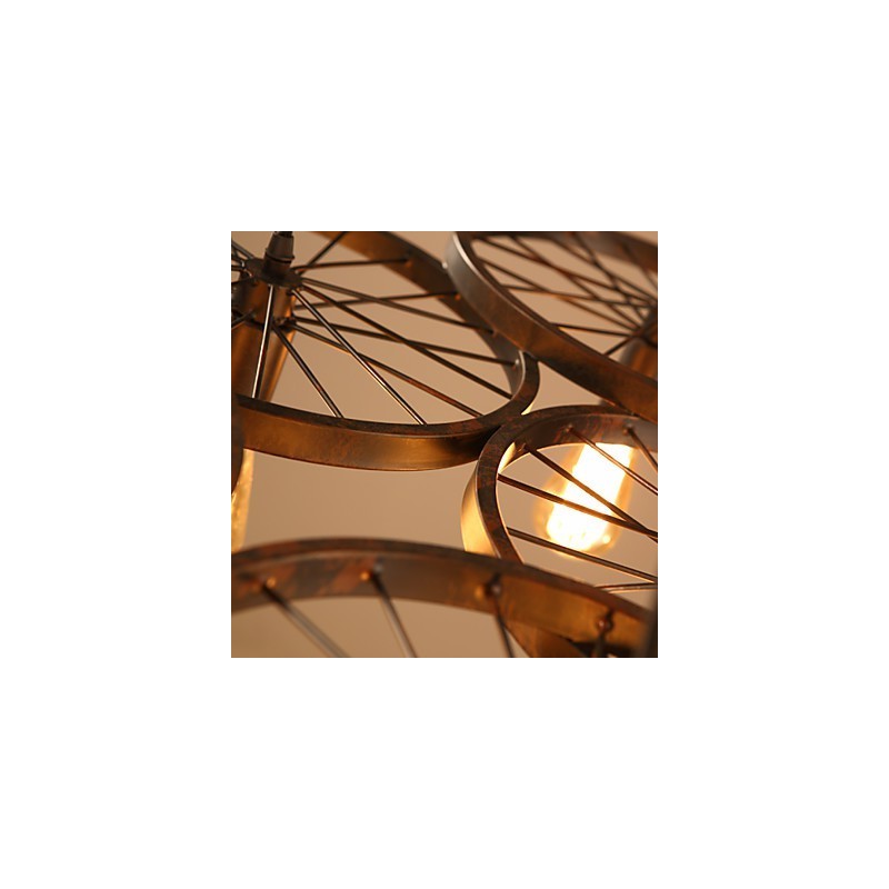 Osvetlenie Industrial Loft Style Kované železné luster Cafe Wheel Luster
