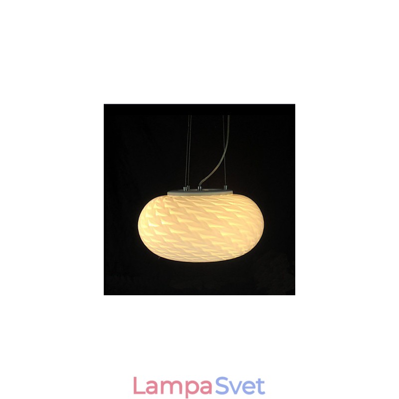 Moderná minimalistická vyrezávaná mliečna biela lusterová lampa