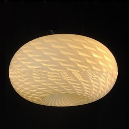 Moderná minimalistická vyrezávaná mliečna biela lusterová lampa