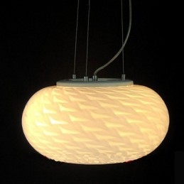 Moderná minimalistická vyrezávaná mliečna biela lusterová lampa