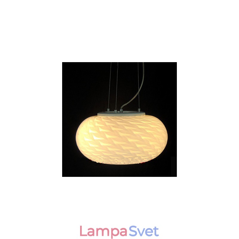 Moderná minimalistická vyrezávaná mliečna biela lusterová lampa