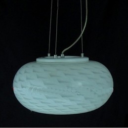 Moderná minimalistická vyrezávaná mliečna biela lusterová lampa
