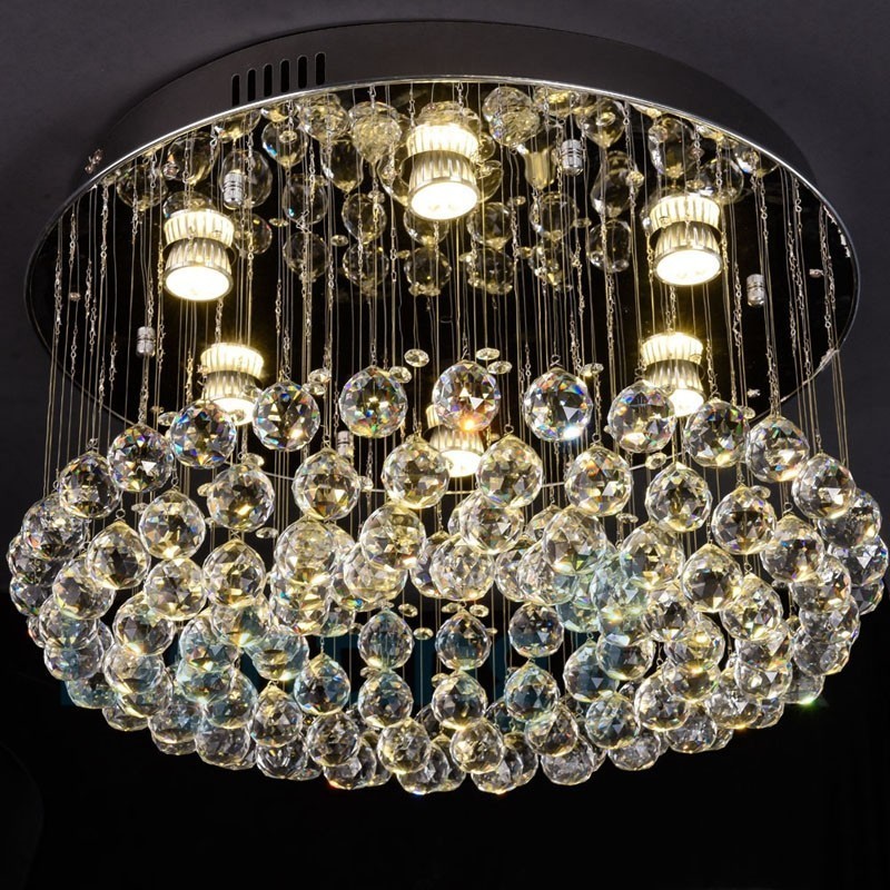 Moderné okrúhle stropné svietidlo K9 Crystal