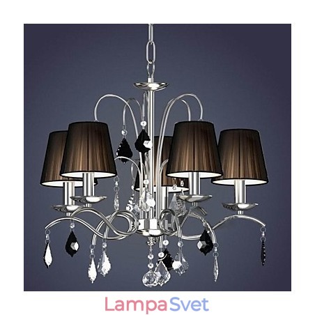 Tienidlo látkovej lampy Krištáľový luster 5 svetiel Tienidlo látkovej lampy Krištáľový luster 5 svetiel