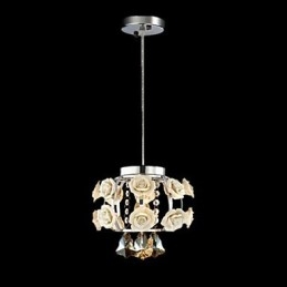 Luster Crystal Modern Contemporary Lantern Metal 1 Light