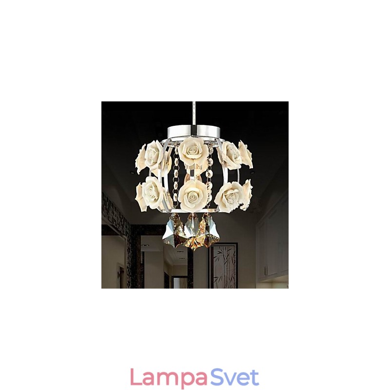 Luster Crystal Modern Contemporary Lantern Metal 1 Light