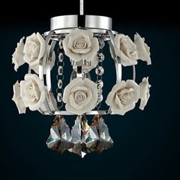 Luster Crystal Modern Contemporary Lantern Metal 1 Light