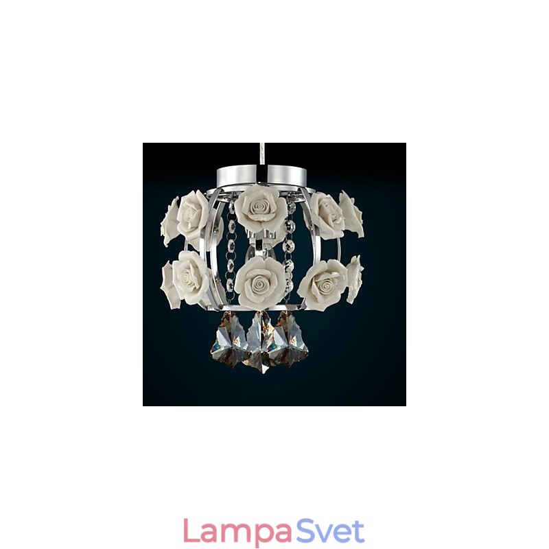 Luster Crystal Modern Contemporary Lantern Metal 1 Light