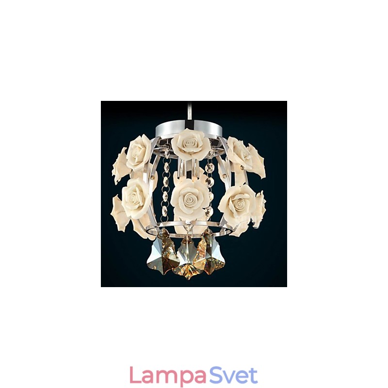 Luster Crystal Modern Contemporary Lantern Metal 1 Light