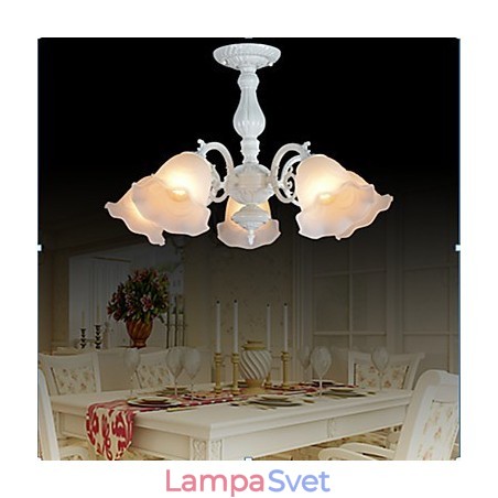 Zapustená montáž Five Lights White European Retro Classic