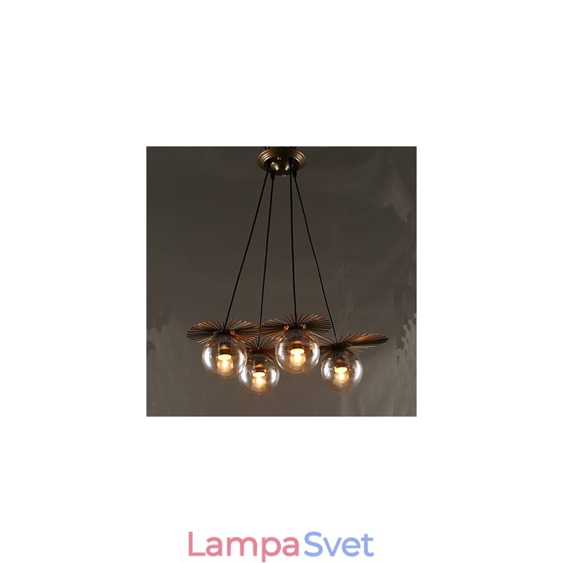 Umelecký sklenený guľový luster z fazule