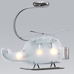 Jednoduchá detská lampa Cartoon Glass Helicopter lampa