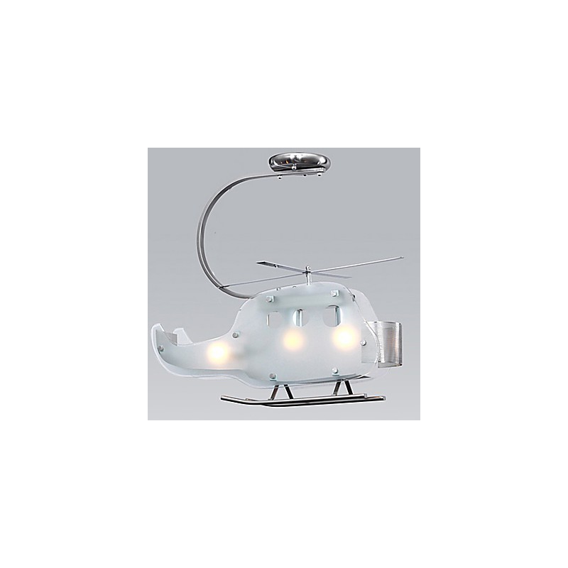 Jednoduchá detská lampa Cartoon Glass Helicopter lampa