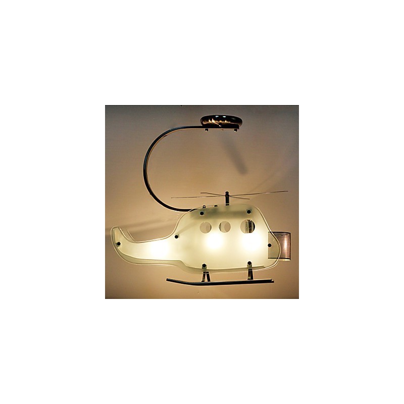 Jednoduchá detská lampa Cartoon Glass Helicopter lampa