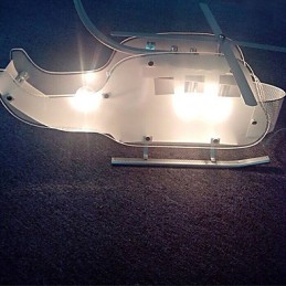 Jednoduchá detská lampa Cartoon Glass Helicopter lampa