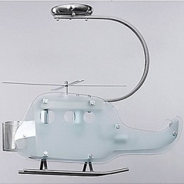 Jednoduchá detská lampa Cartoon Glass Helicopter lampa