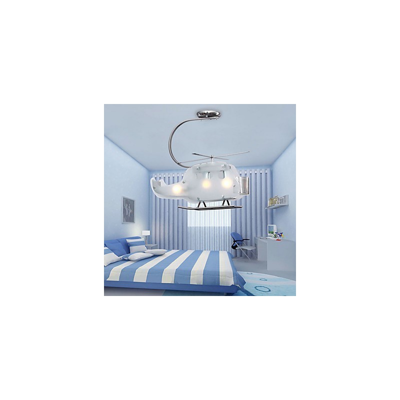 Jednoduchá detská lampa Cartoon Glass Helicopter lampa